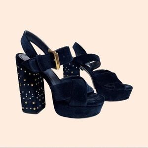 Maje Velvet Platform Heels